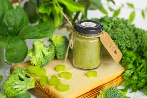 Mix de verduras verdes deshidratadas en polvo
