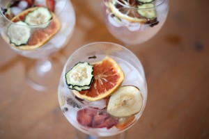 Premium dehydrated peach slices for cocktails