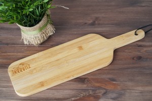 Bamboo bottle shaped cutting board