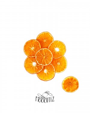 Rodajas de mandarina deshidratada premium para coctelería
