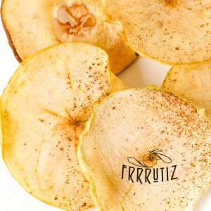 Dried apple in slices with cinnamon
